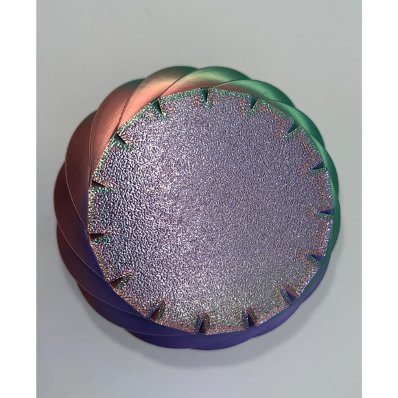 3D Printed Swirled Modern Flower Vase Multi Color Metallic Purple Pink Blue OOAK - Picture 13 of 16